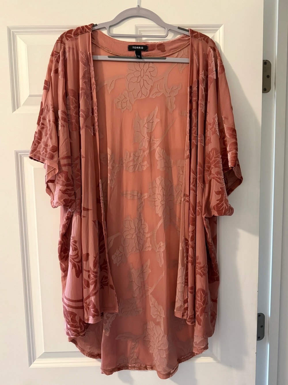 Torrid Velvet Burnout Floral Kimono
